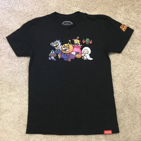 Official Nintendo Halloween Super Mario Graphic T-Shirt Small Black - Picture 9 of 12